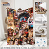 Funny Monkey Print Flannel Blanket – Soft & Cozy Throw