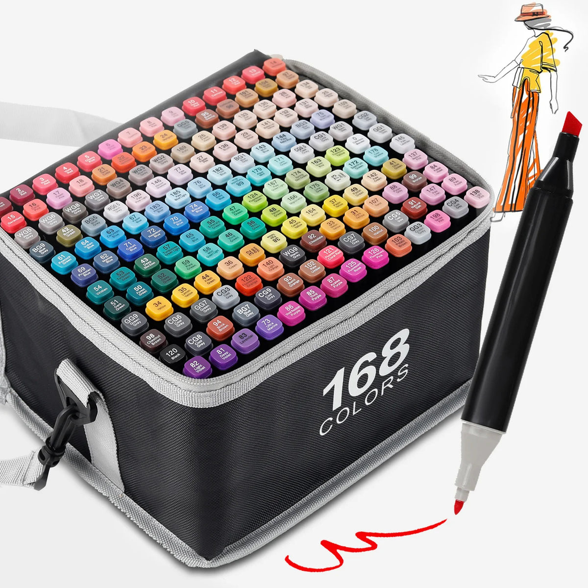 Professional Dual-Tip Art Markers Set for Drawing & Illustration
