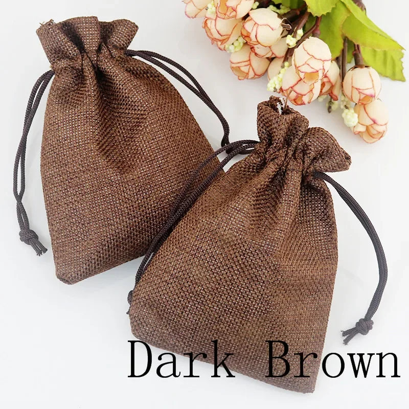 Natural Jute Gift Bags with Drawstring (5 Sizes)