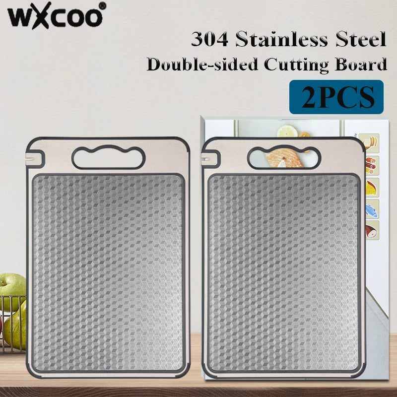 Stainless Steel Cutting Board with Measurement Guide