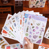 A collection of aesthetic nature stickers and patterns for scrapbooking and DIY projects