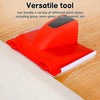 A red paint edger tool with a white brush is shown on a wooden surface, demonstrating its versatility for various paint style