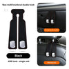 Black ABS multi-functional double hook for car seat back use