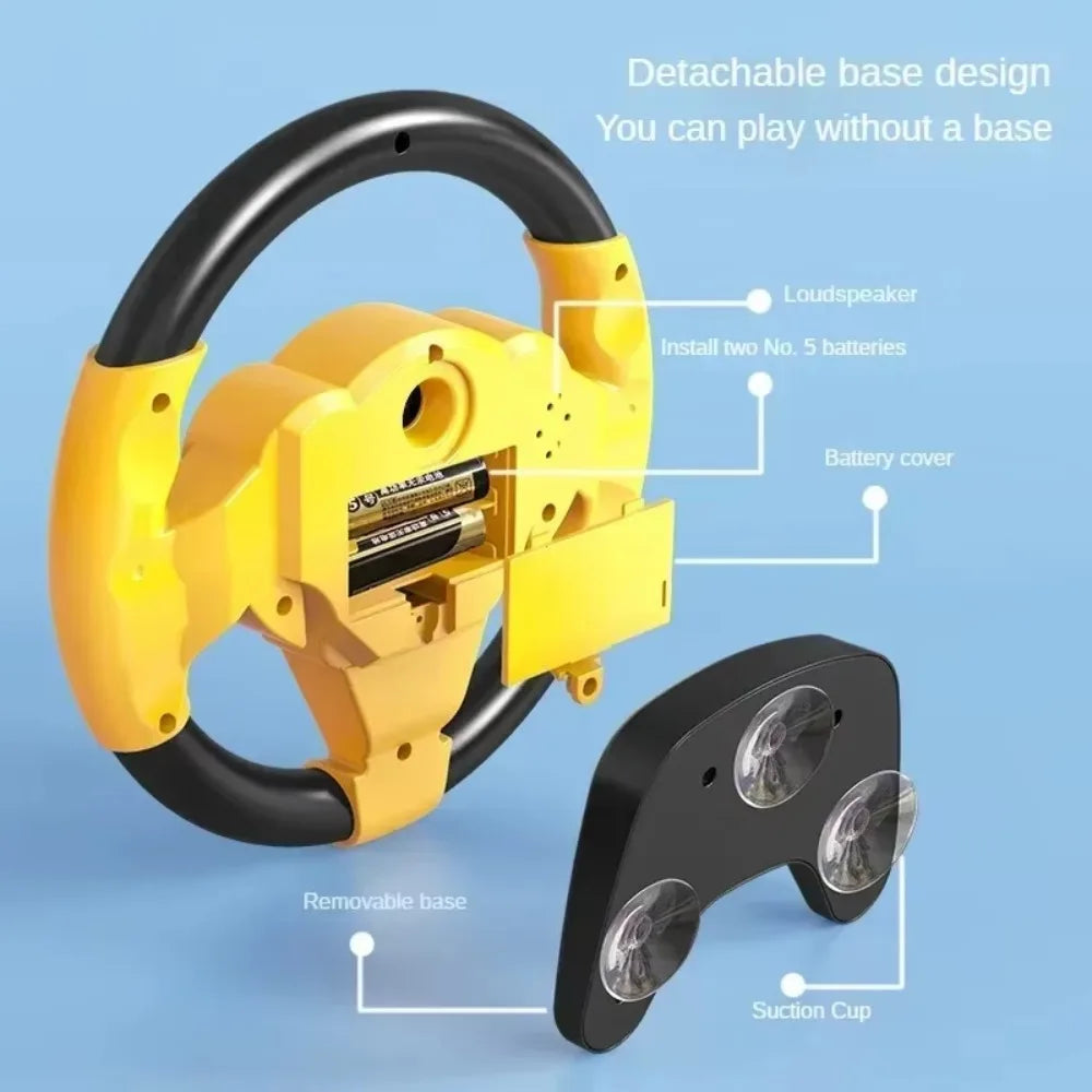 Interactive Toy Steering Wheel with Sound for Kids