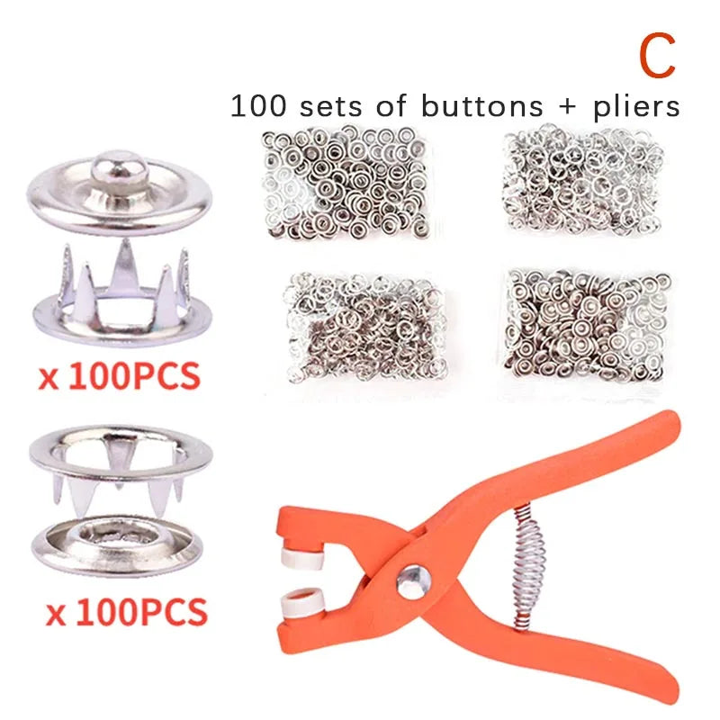 Snap Fastener Installation Tool Kit