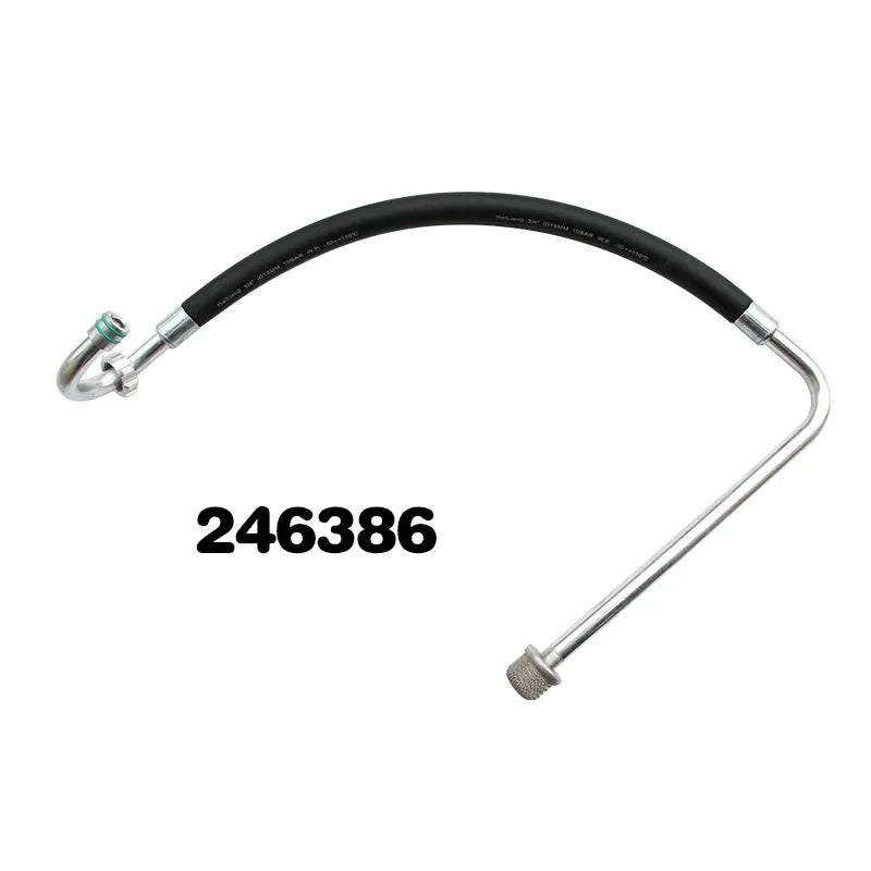 Airless sprayer pump plunger rod and valve repair kit with a black hose and metal rod.