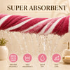 8-Piece Ultra-Soft Microfiber Towel Set with Two-Tone Stripe Design