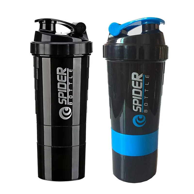 3-Compartment Protein Shaker Bottle