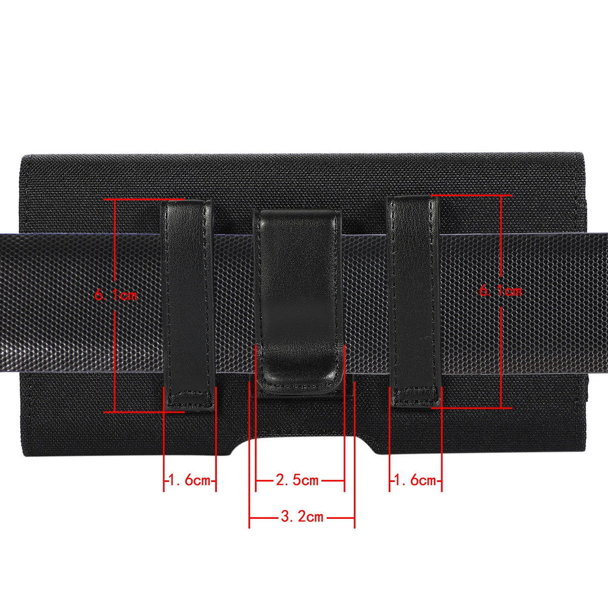 Universal Nylon Phone Pouch with Card Slots and Belt Clip