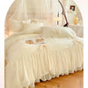 Princess Chiffon Duvet Cover with Romantic Ruffles