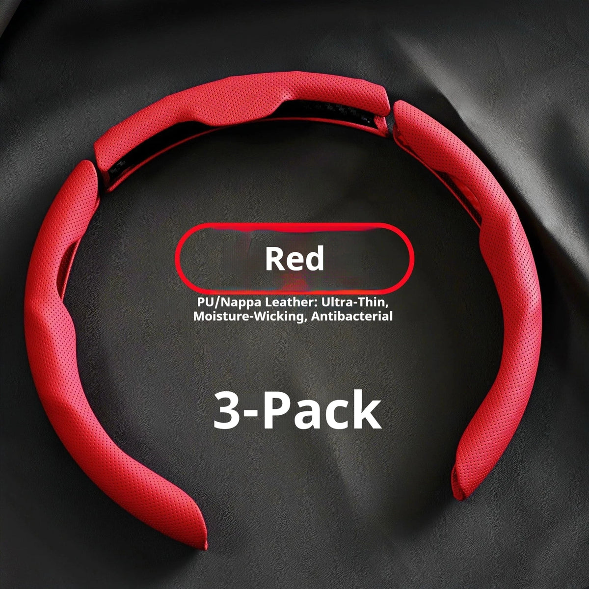 Premium Universal Leather Steering Wheel Cover
