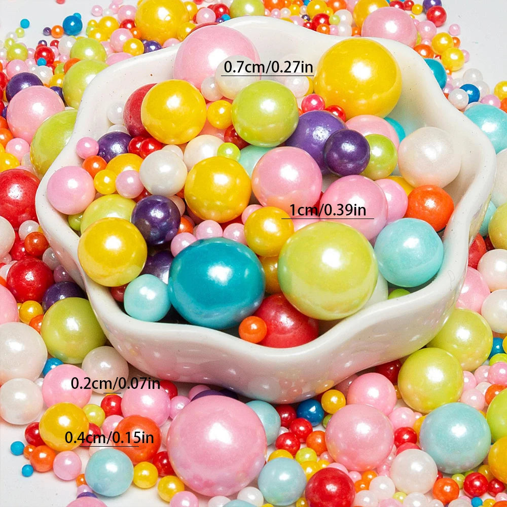 Pearl White Cake Decorative Balls for Baking & Desserts