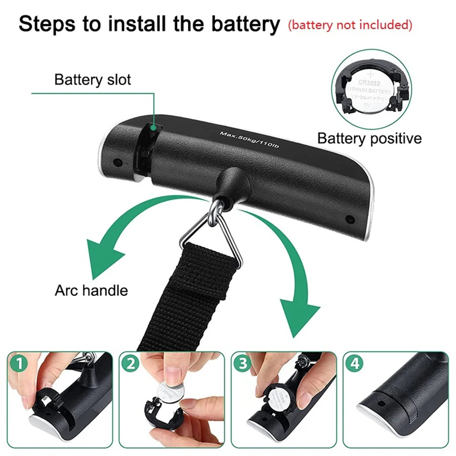 Portable Digital Luggage Scale with LCD Display
