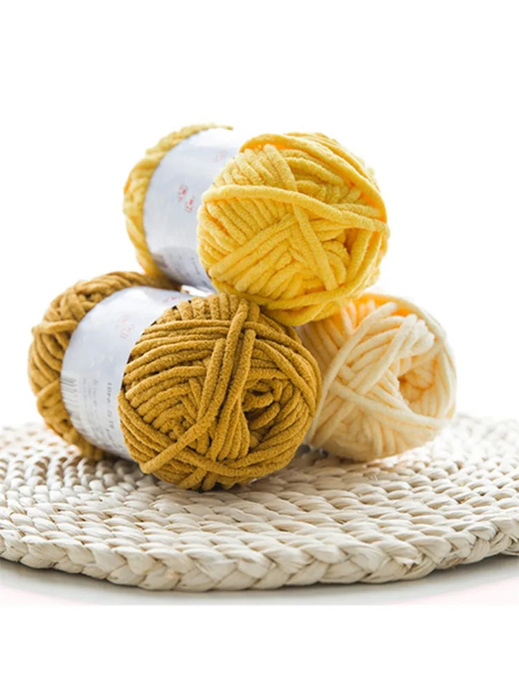 Thick Velvet Yarn for Knitting and Crochet