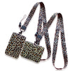 Leopard Print ID Card Holder with Detachable Lanyard