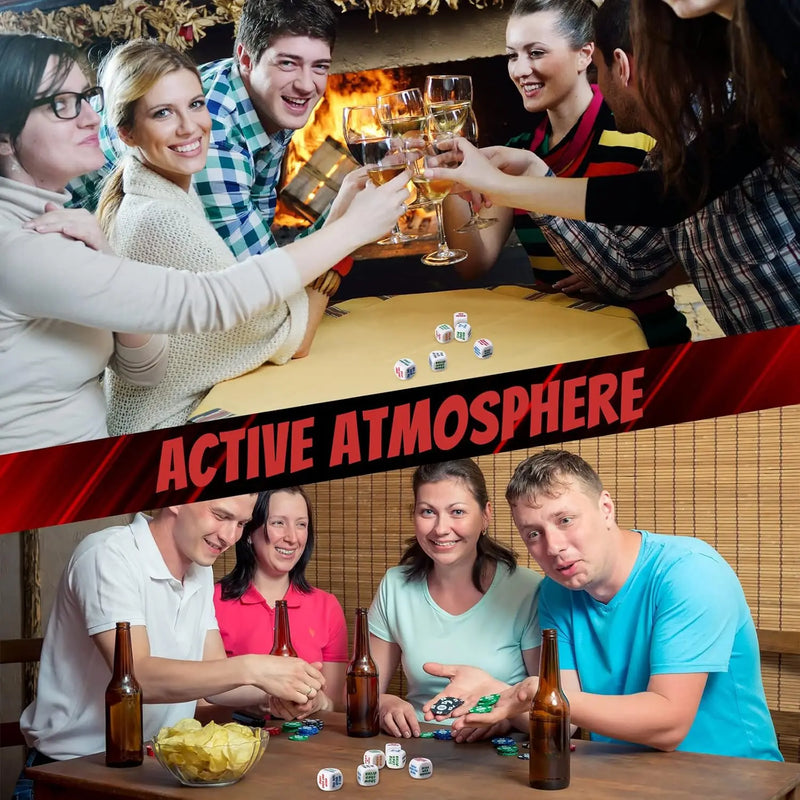 6-Piece Acrylic Drinking Dice Game Set