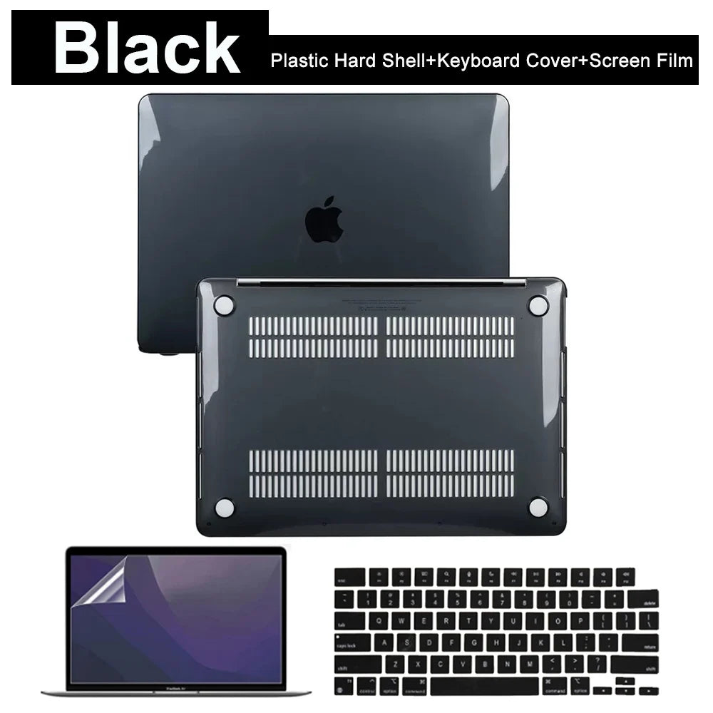 Clear Hard Shell Case for MacBook Pro with Keyboard Cover & Screen Protector