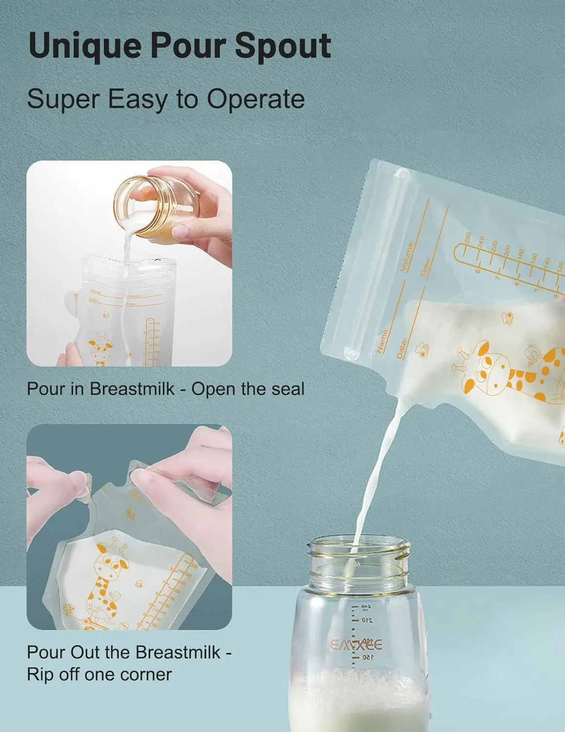 Self-Standing Breastmilk Storage Bags (30-Pack)