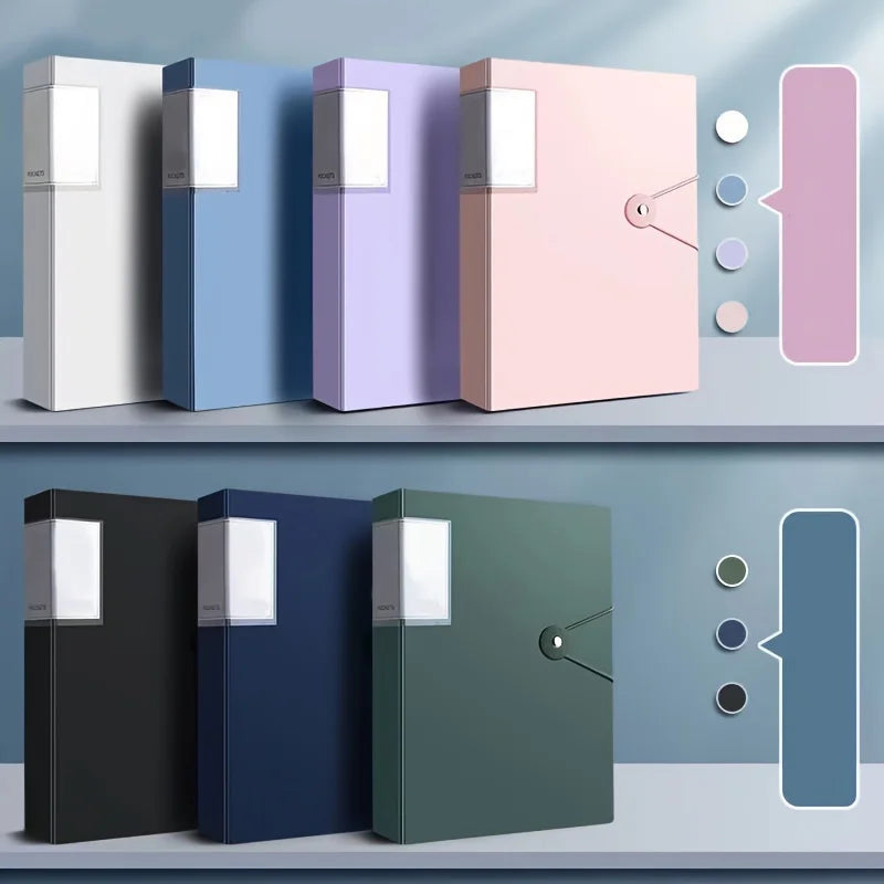 60-Pocket A4 Expanding File Organizer with Durable Waterproof Cover