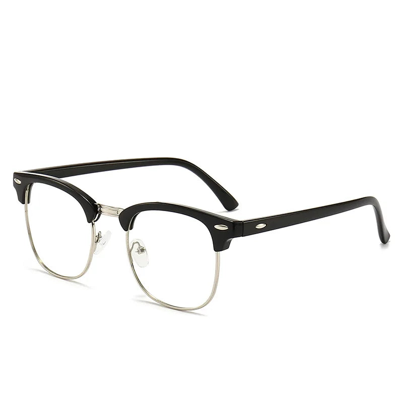 Retro-Halbrauen-Brille mit Blaulichtfilter