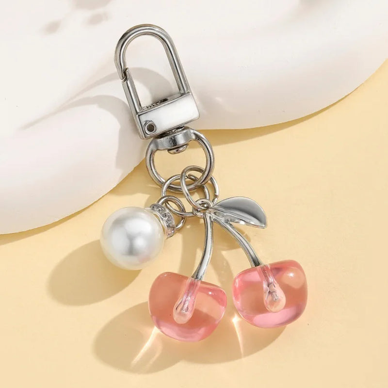 Llavero y Colgante de Acrílico Kawaii con Forma de Cereza