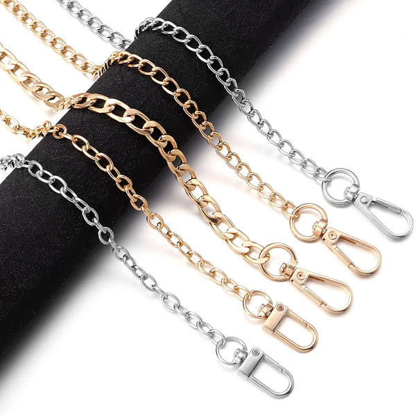 Kette und Trageriemen aus Gold und Silber für Taschen