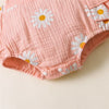 Baby Girl Sleeveless Floral Romper with Headband