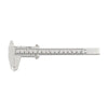 A plastic vernier caliper tool used for inside, outside, depth, and step measurements.
