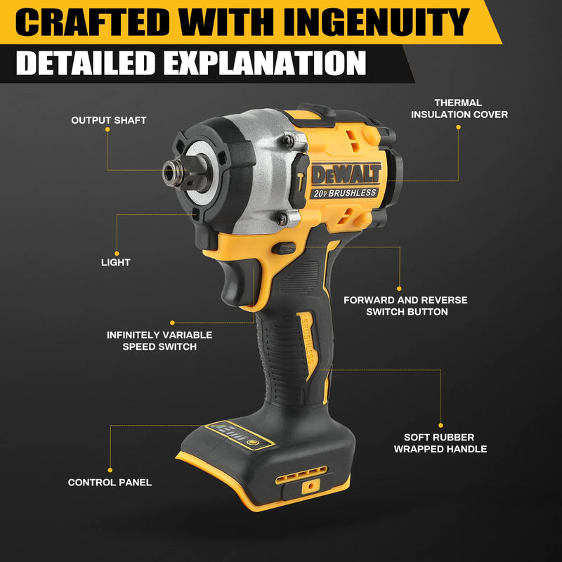 DEWALT DCF921 Atomic 20V MAX* Cordless Impact Wrench (Tool Only)