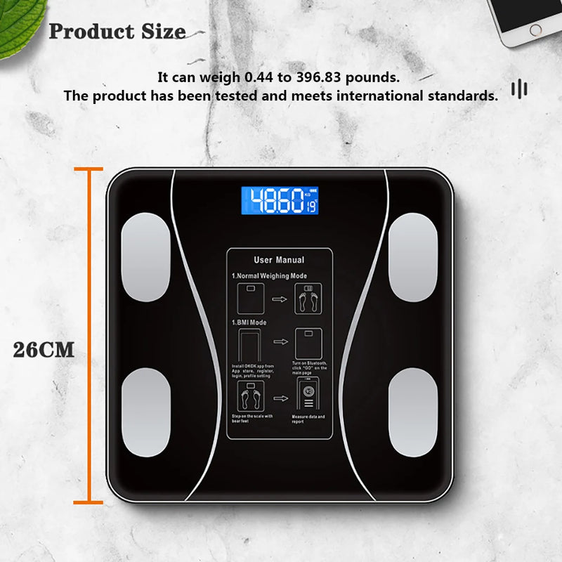 Smart Body Composition Scale with Bluetooth App