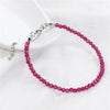 Natural Stone Bead Bracelet with Adjustable Lace-Up Closure
