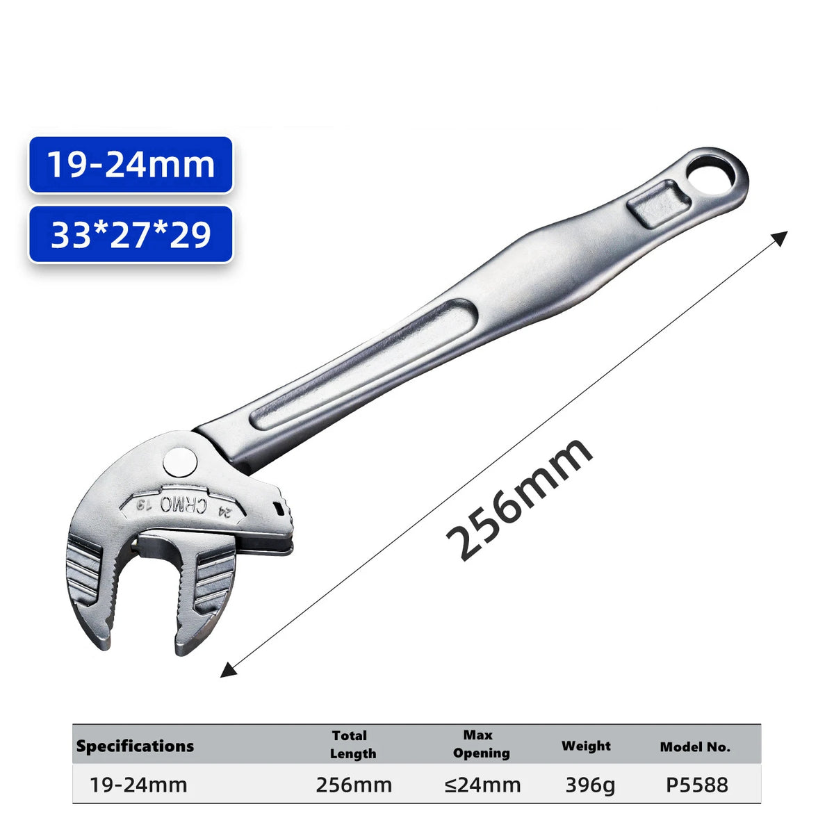 Heavy-Duty Adjustable Ratchet Wrench