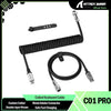 Coiled USB-C Cable for Mechanical Keyboards with Aviator Connector