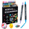 Dual-Tip Acrylic Paint Markers for Art & Crafts