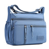 Bolso bandolera de nylon impermeable con múltiples bolsillos