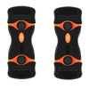 A black razor blade scraper tool with orange accents shown from the top view.