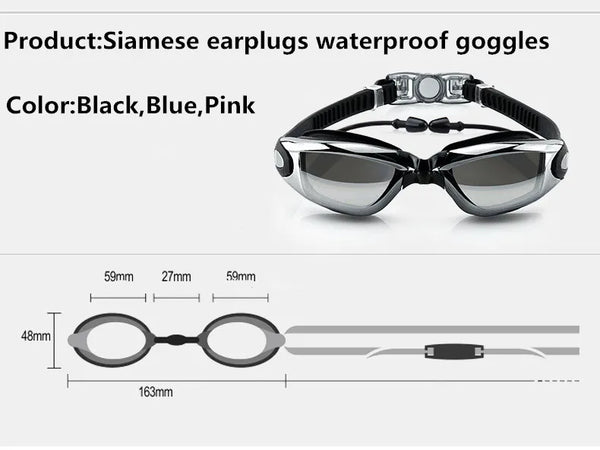 Anti-Fog Swimming Goggles with UV Protection