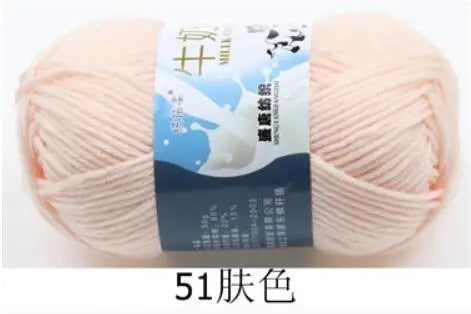 Milk Cotton Crochet Yarn – Soft, Durable Knitting Thread in 91 Colors