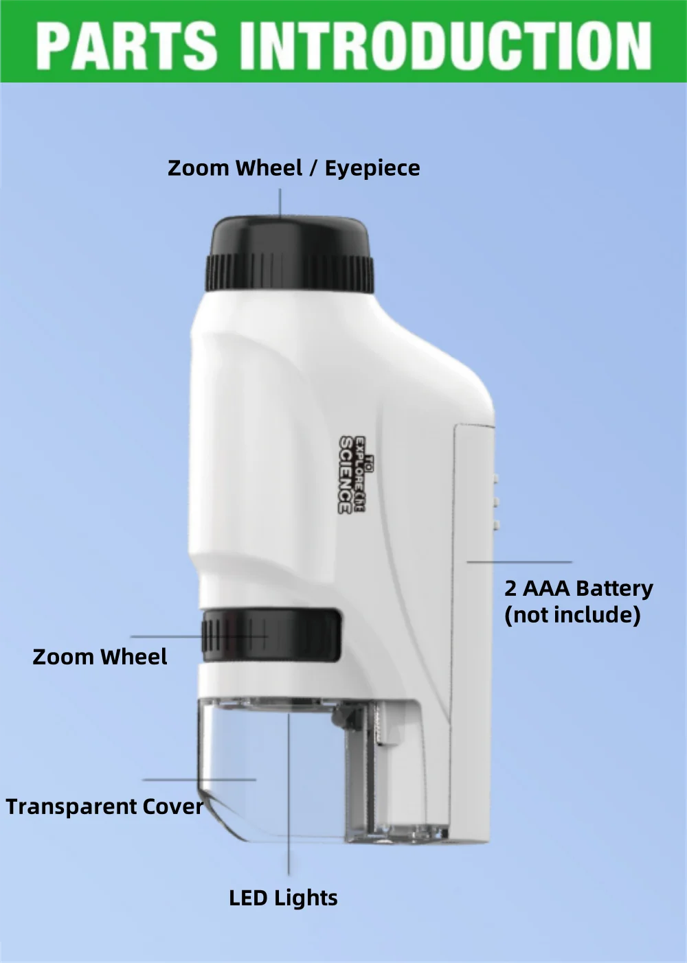 Handheld LED Microscope for Kids