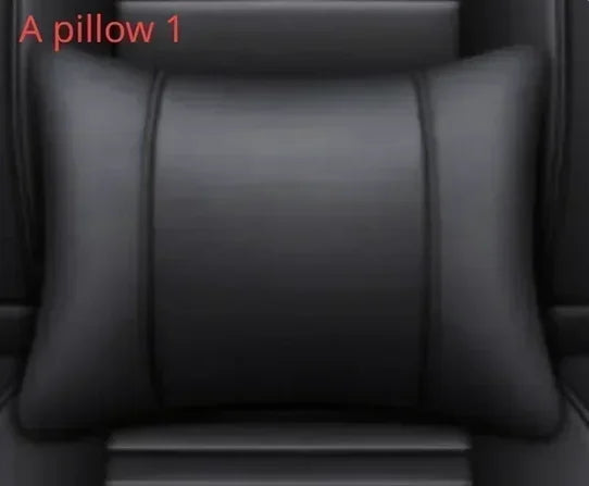 A black pillow shown in a close-up view.