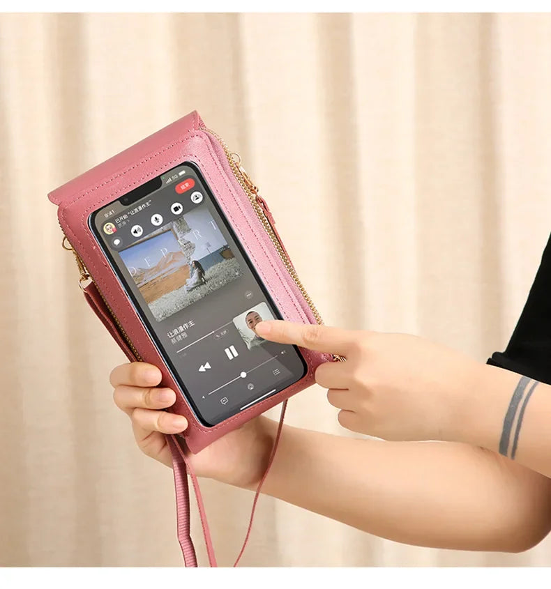 Women's Crossbody Wallet Bag with Touchscreen Phone Pocket