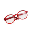 Red transparent plastic sunglasses for dolls