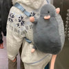 Cute Plush Mouse Backpack with Flower Design