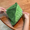Leaf-Shaped Absorbent Microfiber Towel with Hang Loop