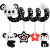 Soft Car Seat & Stroller Toy Set with Mirror, Crinkle, and Squeaky Sounds