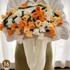 Hand Knitted Rose Bouquet Throw Blanket
