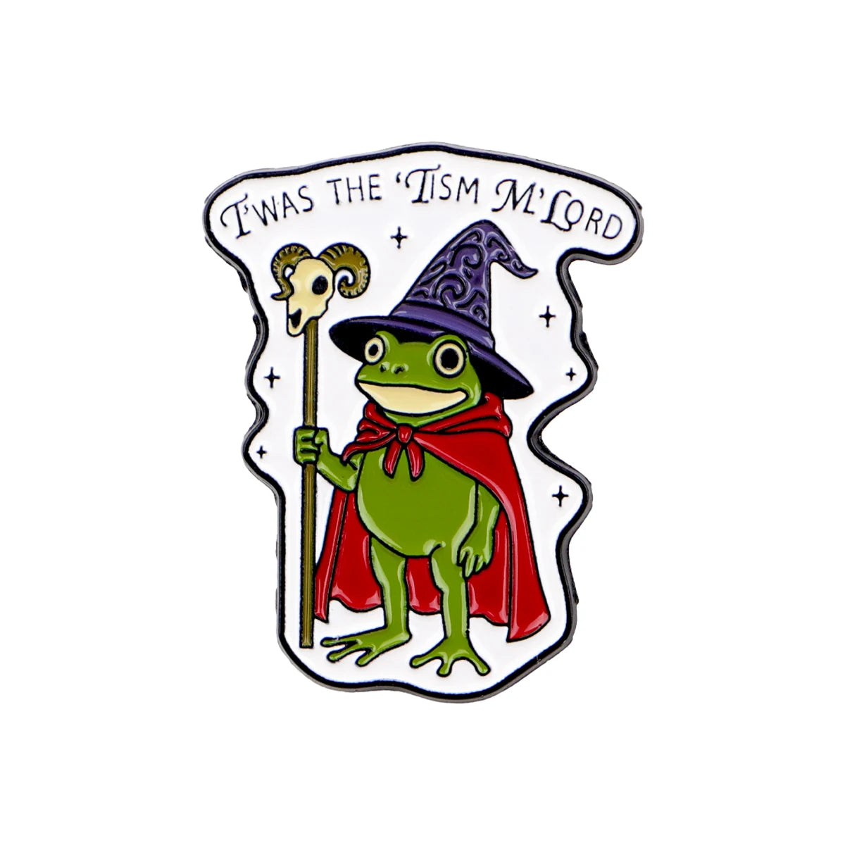 Cute Frog Enamel Pin with Sarcastic Quote