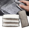 A set of dual-sided cleaning sponges used for car interior cleaning, showing a textured surface and a folded sponge.