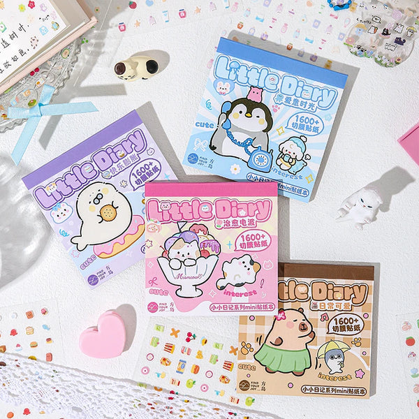 Cartoon PET Sticker Book for Journaling