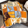 Silk-Feel Square Scarf for Women